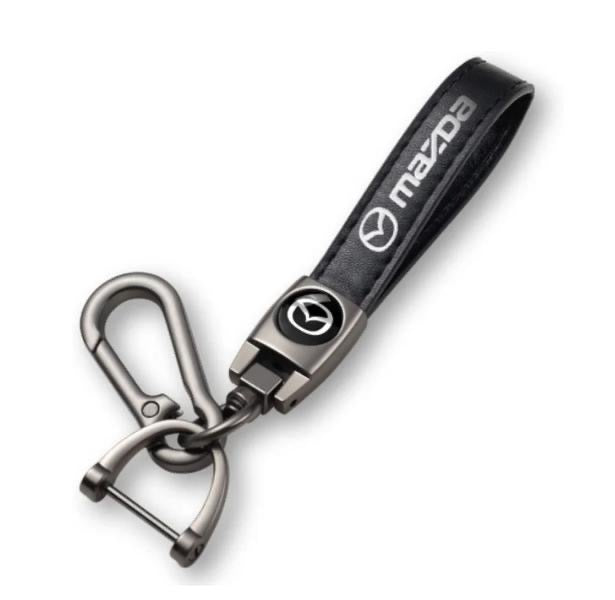 Mazda Leather Leather Keychain