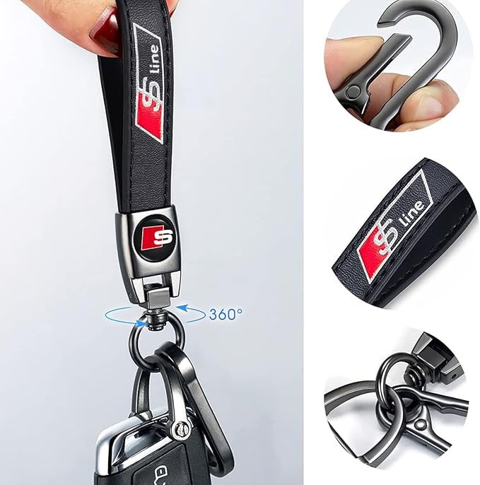 Audi S-Line Luxury Leather Keychain