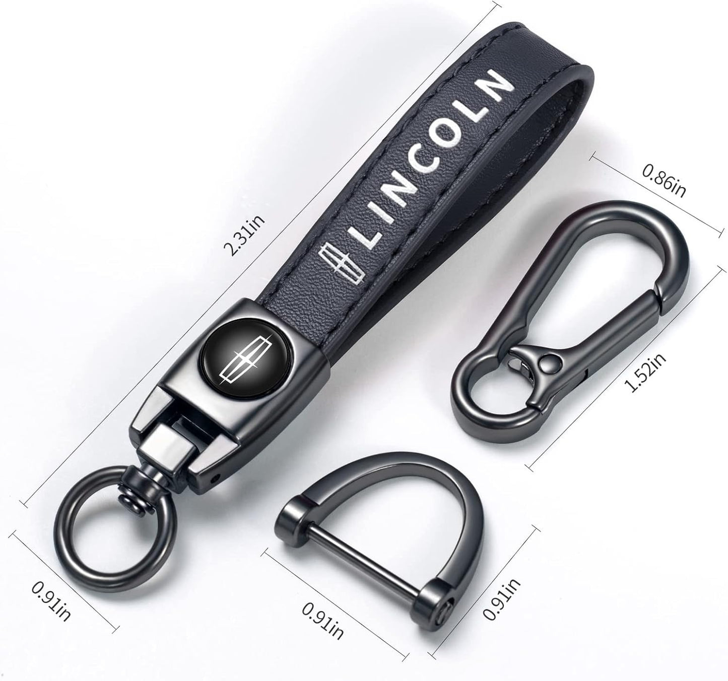 Lincoln Luxury Leather Keychain